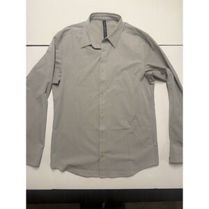 Lululemon Dress Shirt Men's Khaki Button Up Long Sleeve Size Large